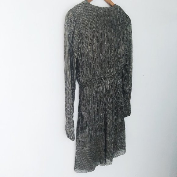 Banana Republic Metallic Shimmer Fit-And-Flare Dress - Picture 7 of 12